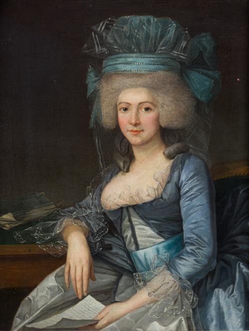 603   -  <p><span class="object_author">NICOLAS BENJAMIN DELAPIERRE (c. 1739 – 1802). 1786  - Retrato de dama francesa</span></p>