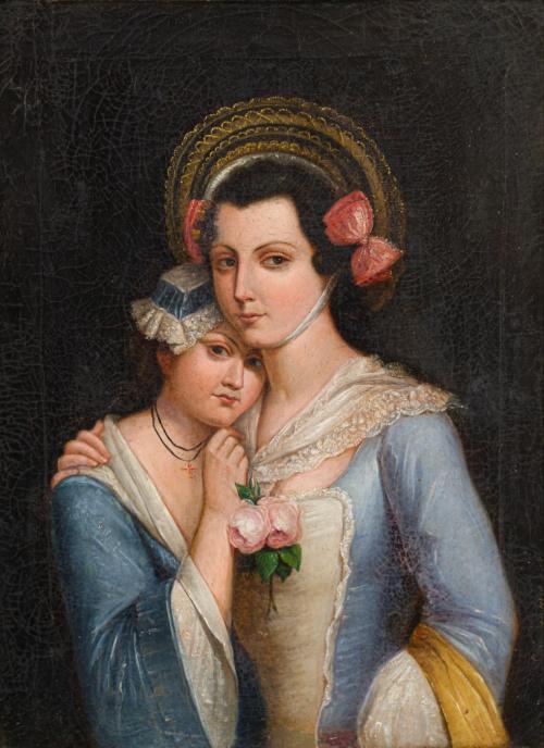 605   -  <p><span class="object_author">ESCUELA FRANCESA. Finales del siglo XVIII- principios del siglo XIX - Retrato de dos hermanas <br/><br/></span></p>