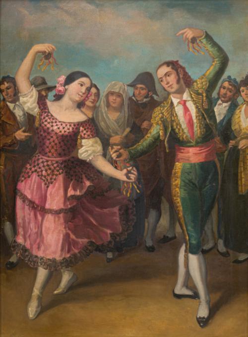 ESCUELA SEVILLANA. Mediados del siglo XIX, Parejas bailando