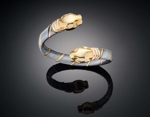 BRAZALETE VINTAGE CARTIER PANTHÉRE  EN ORO AMARILLO DE 18 K