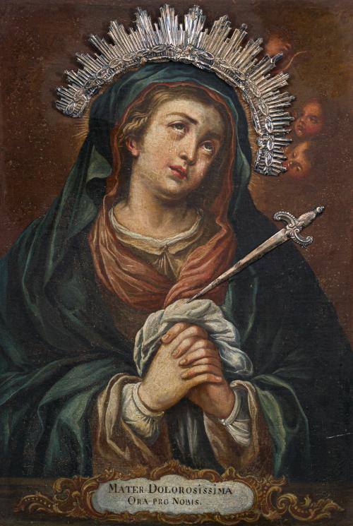 607   -  <p><span class="object_author">ESCUELA ESPAÑOLA. Primera mitad del siglo XVIII - La Dolorosa</span></p>