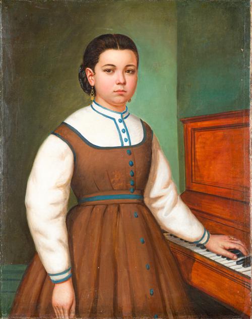 ESCUELA NUEVA ESPAÑA (México). Siglo XIX, Retrato de niña m