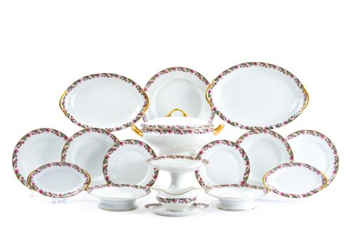 Antigua vajilla en porcelana de Limoges, C. 1930. VAJILLA D