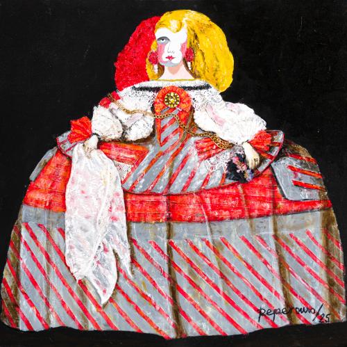 PEPE ROMO (Valencia, 1949), Vestidos Menina III, Técnica mi