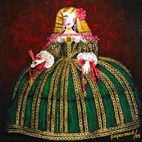 PEPE ROMO (Valencia, 1949), Vestidos Meninas IV, Técnica mi