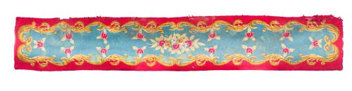 Alfombra española de pasillo en lana, campo azul celeste de