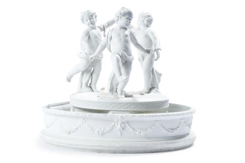 "Fontaine d'amour"Centro de mesa en biscuit estilo Luis X