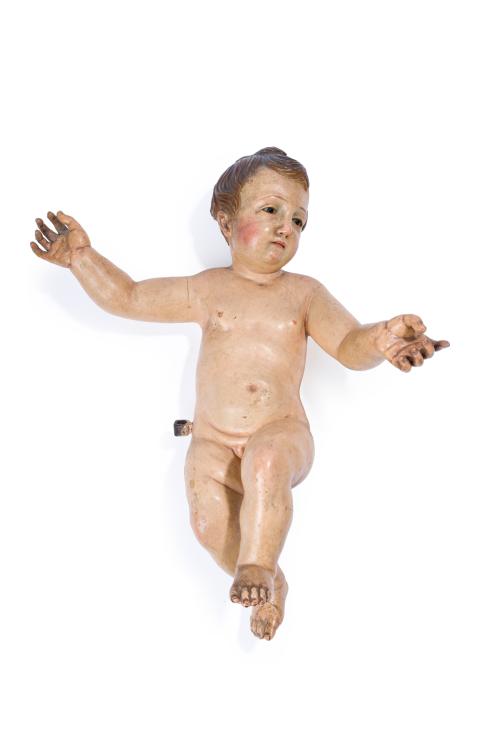 ESCUELA ESPAÑOLA. Siglo XVIII, Figura del Niño Jesús segura