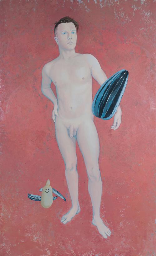 LOS BRAVÚ (Salamanca, 1989), Diego comiendo pipas, Acrílico