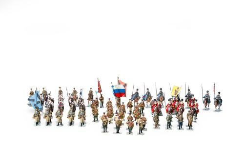Gran colección de soldaditos del ejercito ruso,  realizados