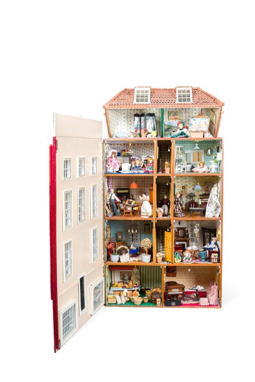 Importante casa de muñecas de estilo victoriano de colecció