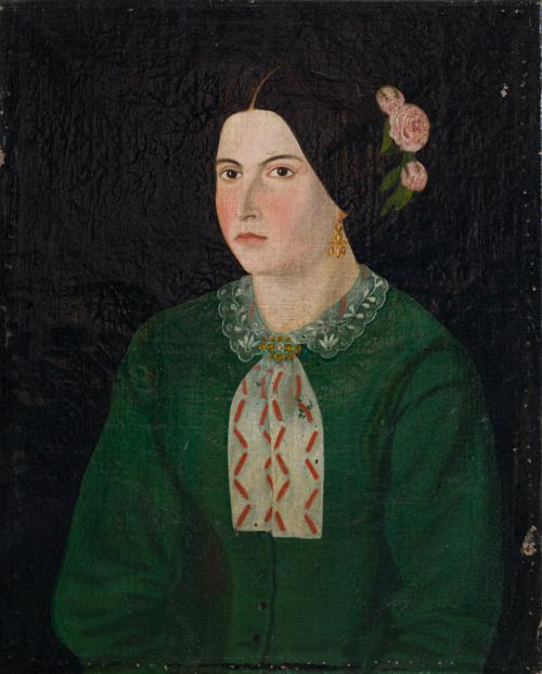 735   -  <p><span class="object_author">ESCUELA ESPA0ÑOLA DEL SIGLO XIX. Último tercio del siglo XIX. - Retrato de dama</span></p>