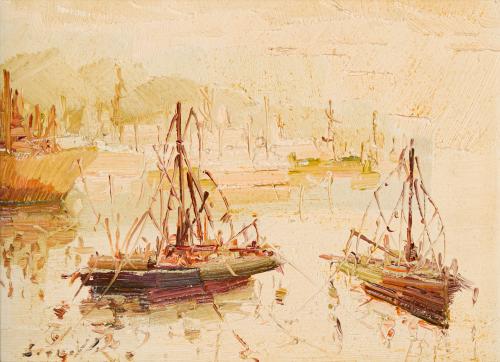 ANTONIO SEGRELLES (Valencia, 1889 - 1969), Escenas de barca