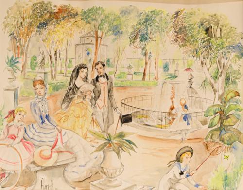 775   -  <p><span class="object_author">JOSE LUIS FLORIT RODERO (Santiago de Compostela, 1909- Madrid, 2001 - En el parque</span></p>