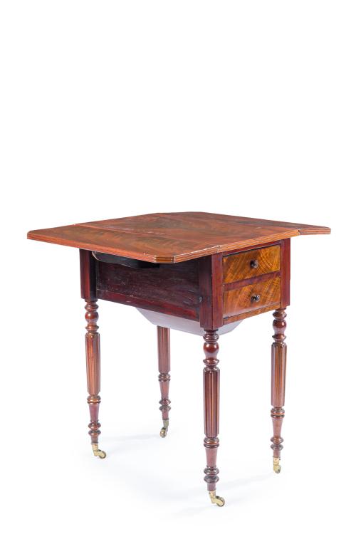 Mesa Pembroke Inglaterra, s. XIX.En madera de caoba y pal