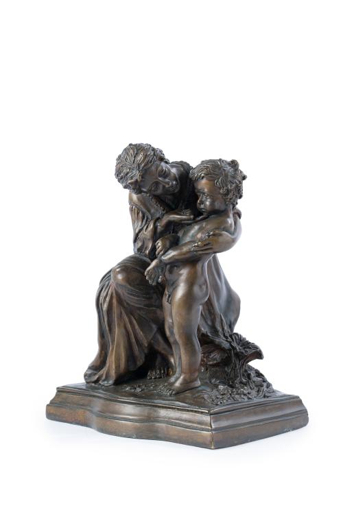 REINHOLD BEGAS (1831-1911)"Maternidad"Escultura en bron