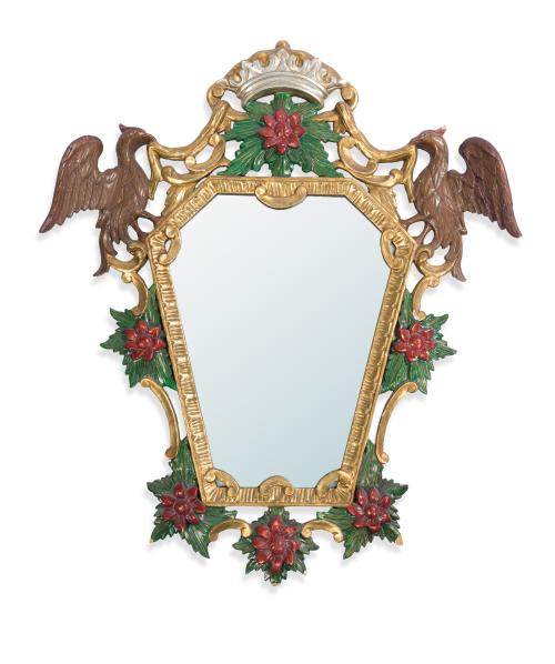 Cornucopia historicista, ff. s. XIX En madera tallada, do