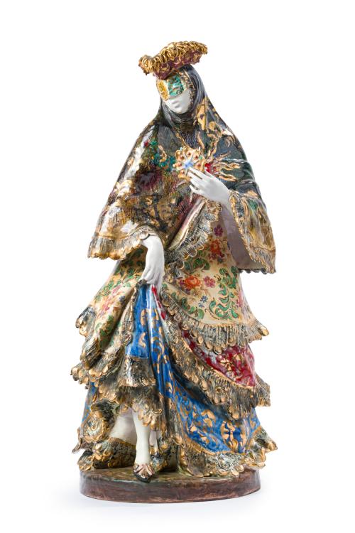 EUGENIO PATTARINO (1885-1971)"Dama con máscara"Escultur