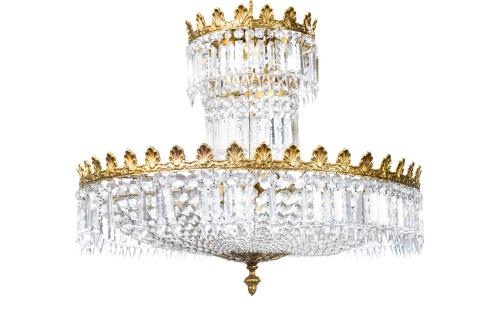 Lámpara de techo tipo plafón estilo Imperio, mediados s. xx