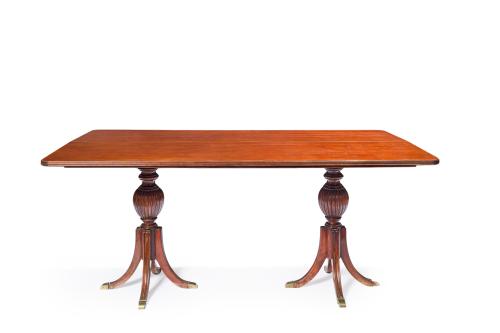 Mesa de comedor abatible de estilo inglés, s. XXEn madera