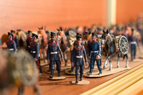 Importante gran colección de figuras de plomo fundidas y pi