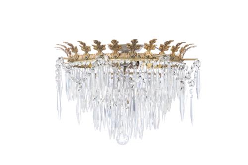 Lámpara de techo tipo plafón estilo Imperio En cristal ta