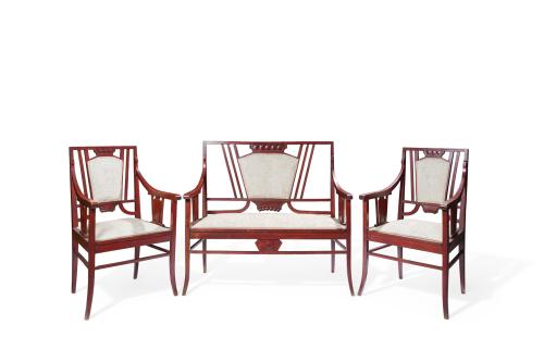 Juego de mobliario modernista,  España c.1910.Compuesto p