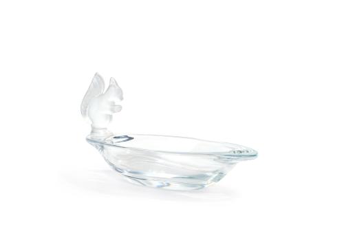 Centro abarquillado con remate de ardilla en cristal de Sév