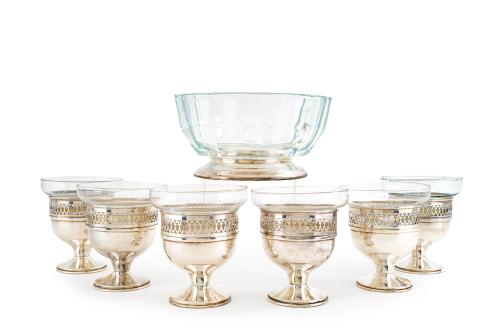 Juego para cocktail o macedonia formado por 6 copas con sop