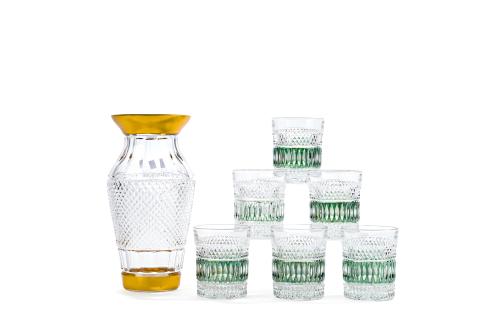 Lote formado por: juego de 6 vasos para whisky en cristal t