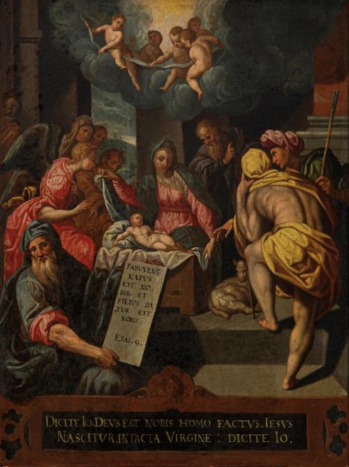 307   -  <p><span class="object_author">SEGUIDOR DE JACOB BACKER (Paises Bajos, 1608 - 1651) - El nacimiento de Cristo </span></p>