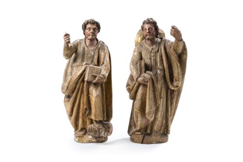 ESCUELA ESPAÑOLA. Siglo XVI, San Bartolomé y Santiago, Tall