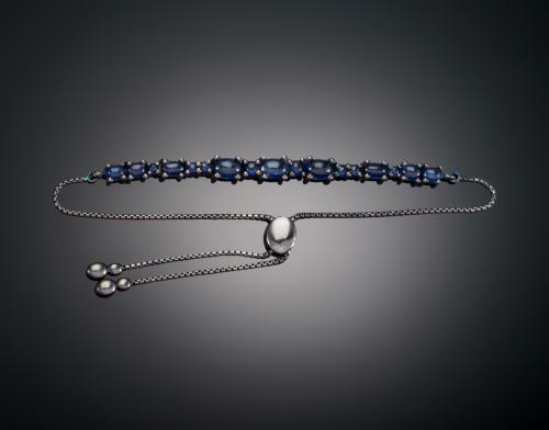 PULSERA CON ZAFIROS EN PLATA