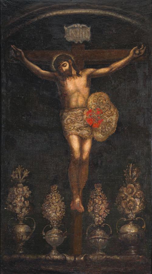 566   -  <p><span class="object_author">ESCUELA NOVOHISPANA. Siglo XVIII - Cristo de Ixmiquilpan o Señor de Santa Teresa<br/></span></p>
