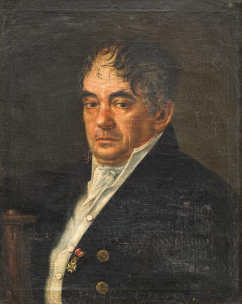 ESCUELA ESPAÑOLA. Siglo XIX, Retrato masculino, Óleo sobre 