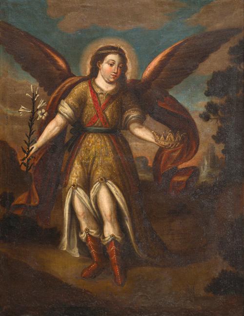 ESCUELA SEVILLA. Segunda mitad del siglo XVII, Arcángel San