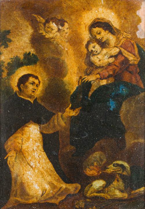 ESCUELA ESPAÑOLA. Siglo XVII, Santo Domingo de Guzmán ante 