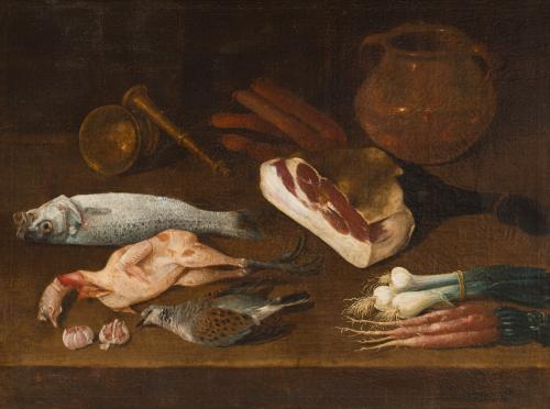 504   -  <p><span class="object_author">JUAN FERNÁNDEZ, llamado el LABRADOR(activo en Madrid en la primera mitad del siglo XVII). Siglo XVII - Pareja de bodegones</span></p>