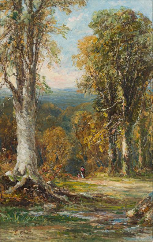 ESCUELA FRANCESA DEL SIGLO XIX, Sín título, Óleo sobre lien