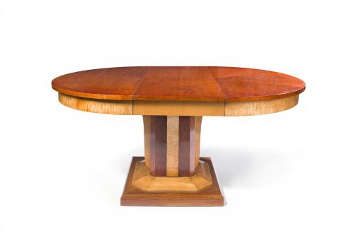 Mesa de comedor Art Decó, Francia años 30-40En madera de 