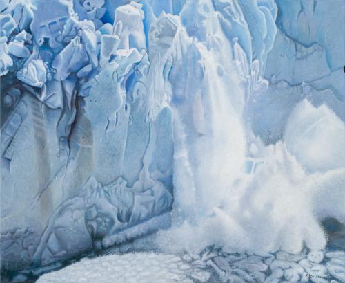 CARMEN MARCOS (Madrid, 1953), Glaciar, Óleo sobre lino 