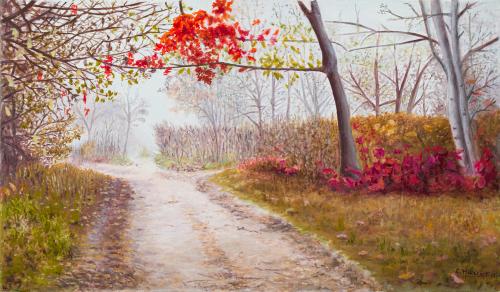 CARMEN MARCOS (Madrid, 1953), Adentrarse en el bosque, Óleo