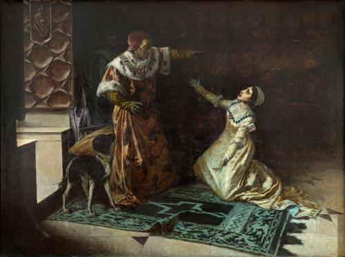 615   -  <p><span class="object_author">PEDRO FERNÁNDEZ DE CALATAYD (Valencia, 1860 - 1844). 1887 - Prisión de Doña Blanca de Navarra</span></p>
