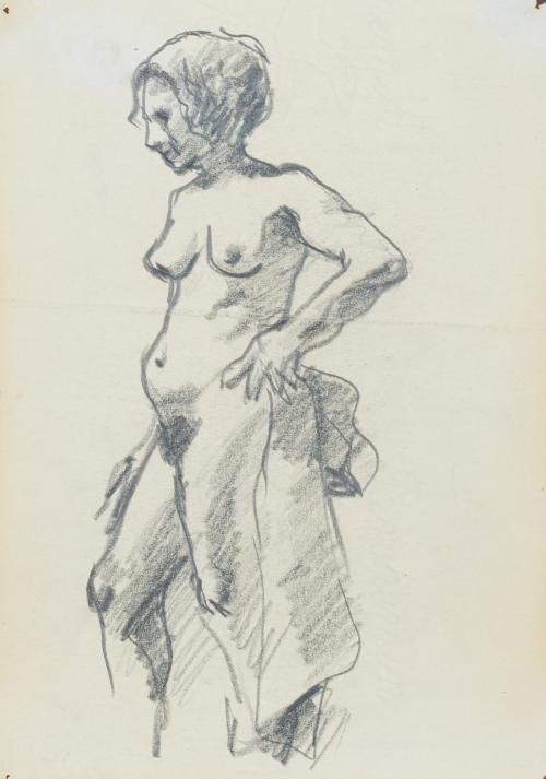 666   -  <p><span class="object_author">ESCUELA ESPAÑOLA. Principios del siglo XX - Desnudo femenino</span></p>