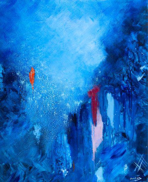 DANIEL MARTÍN FIGUEROA (España, s. XX), Armonía Azul, Acríl