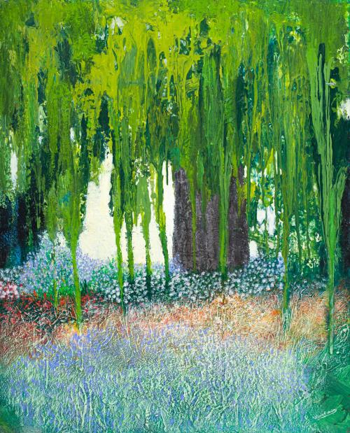 DANIEL MARTÍN FIGUEROA (España, s. XX), Sauce, Acrílico sob