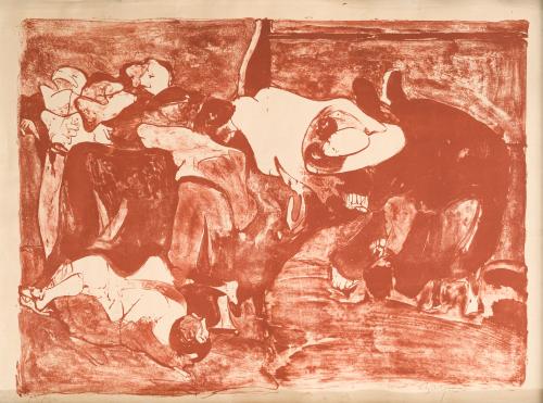 JUAN BARJOLA (Badajoz, 1919 - Madrid, 2004), Sin título, Li