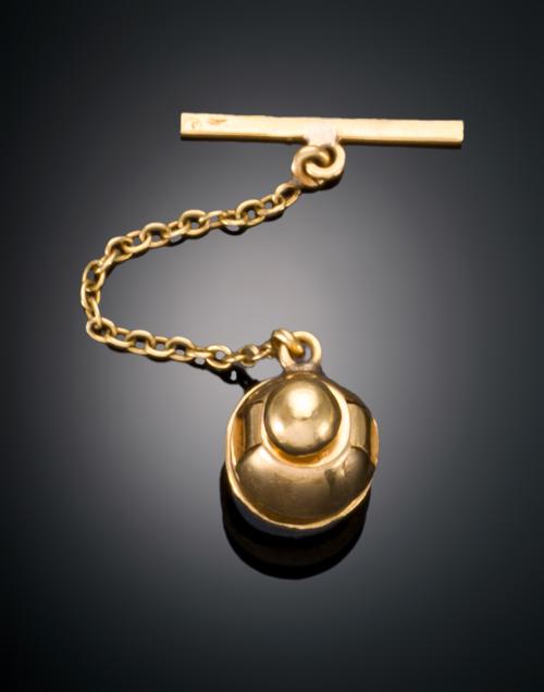 BROCHE DE SOLAPA EN ORO AMARILLO DE 18 K