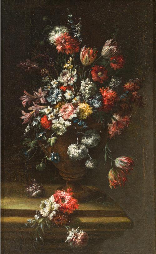 MARIO NUZZI (Roma, 1603-Roma, 1673). 1640-1650, Florero, Ól