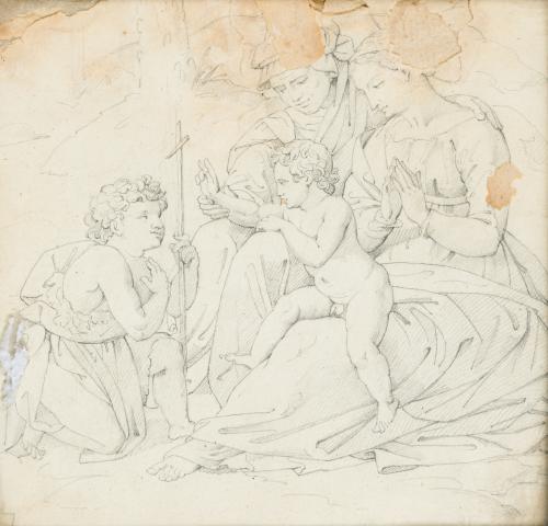 ESCUELA ITALIANA. Siglo XVIII, Virgen del Amor Divino, Dibu